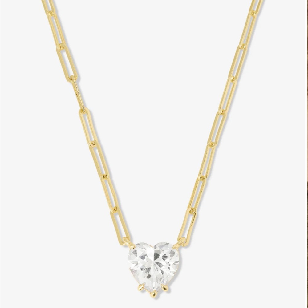 Melinda Maria "Samantha Loves You More" Gold Heart Pendant Necklace